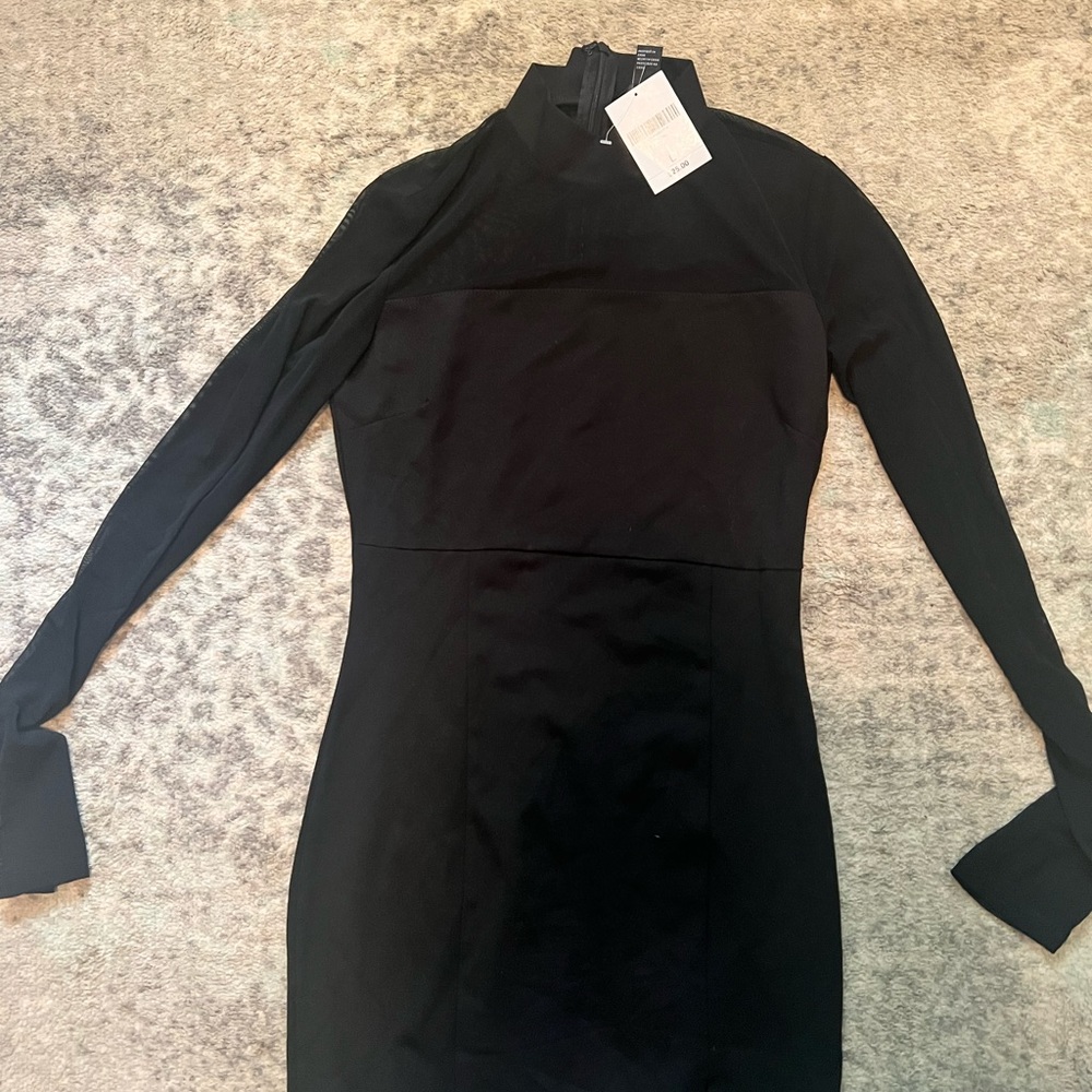 F21 SHEER BLACK DRESS